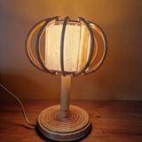 Louis Sognot (1892-1970) Table or bedside lamp - In rattan - 1960