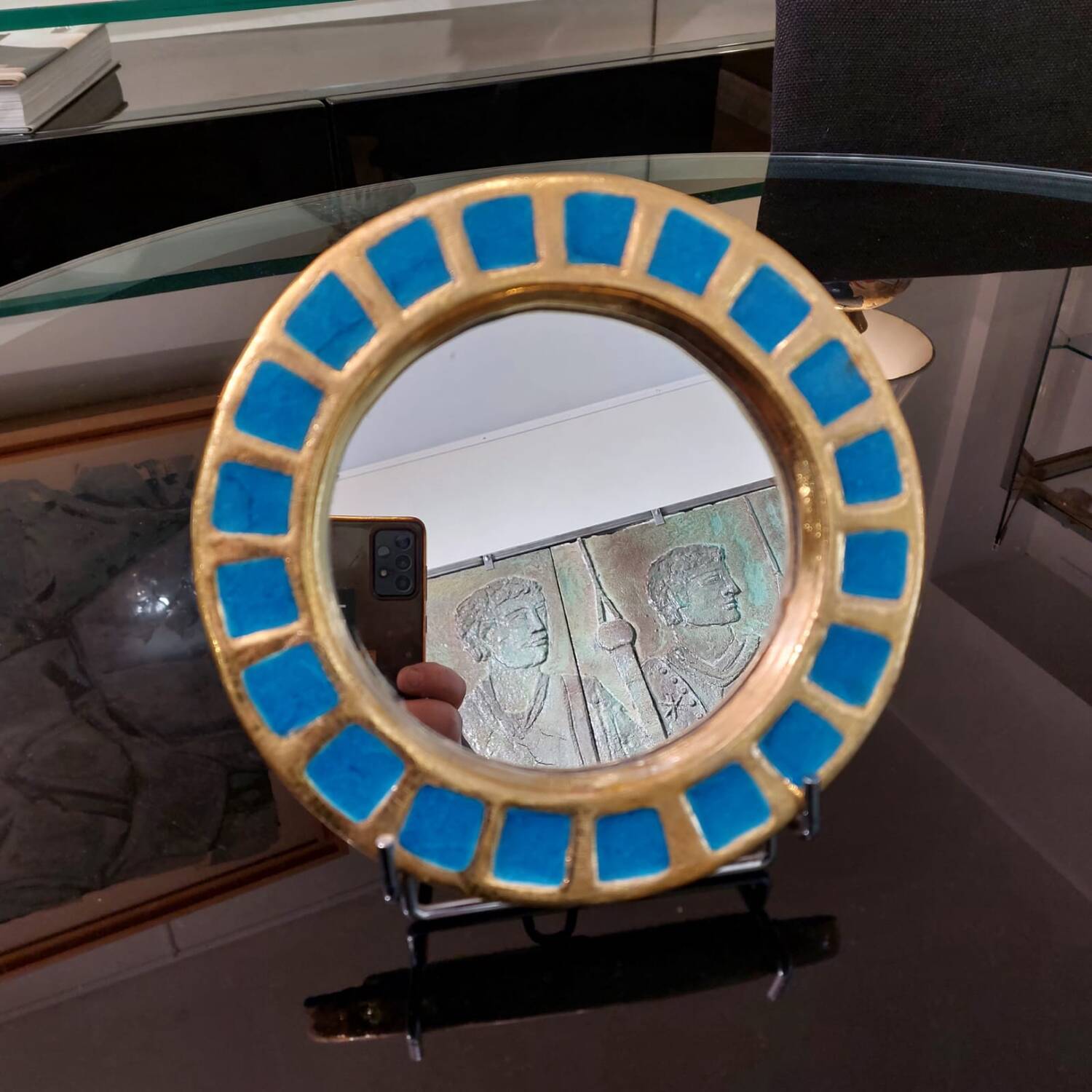 Mithé Espelt (1923-2020) Blue Sun Mirror