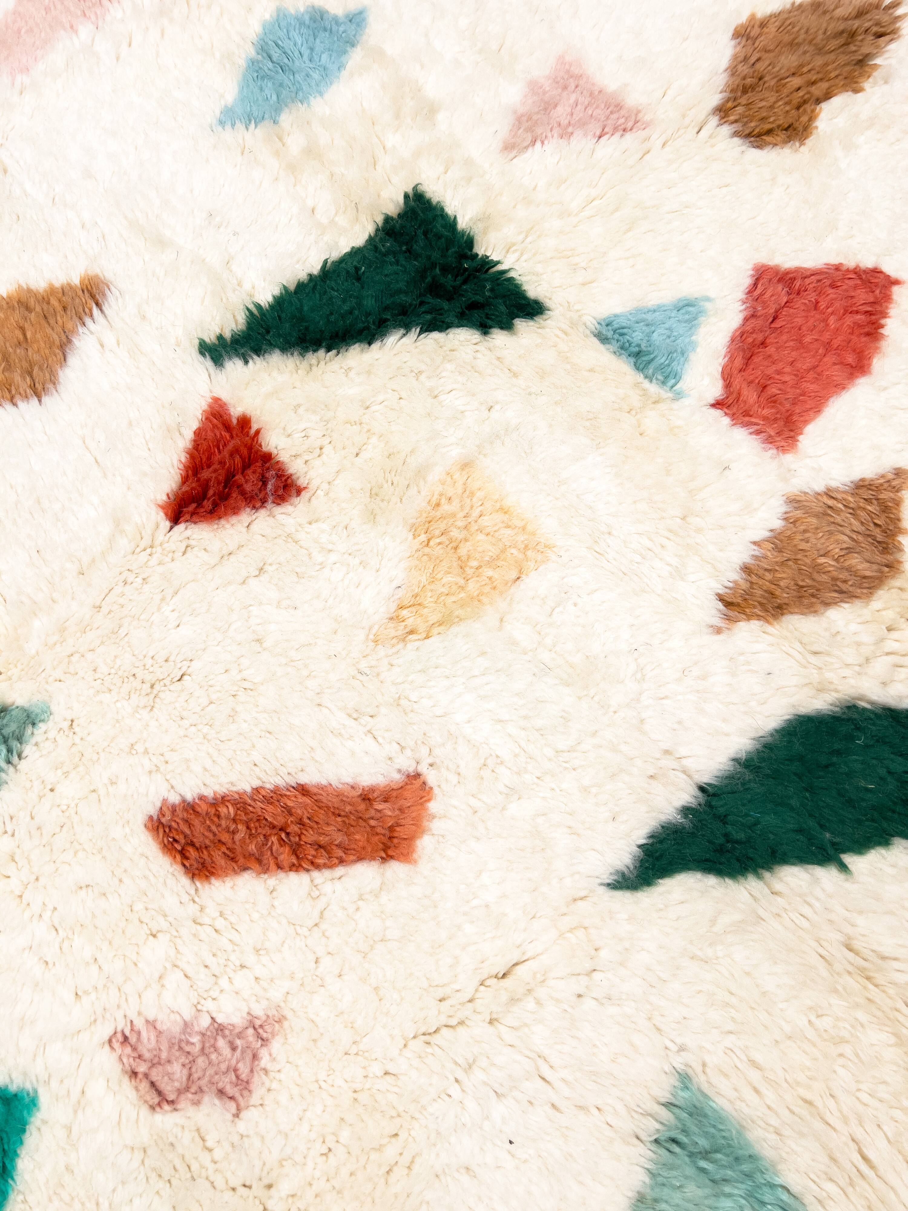 Moroccan Berber rug, Beni Ouarain terrazzo, 2.88x1.97m