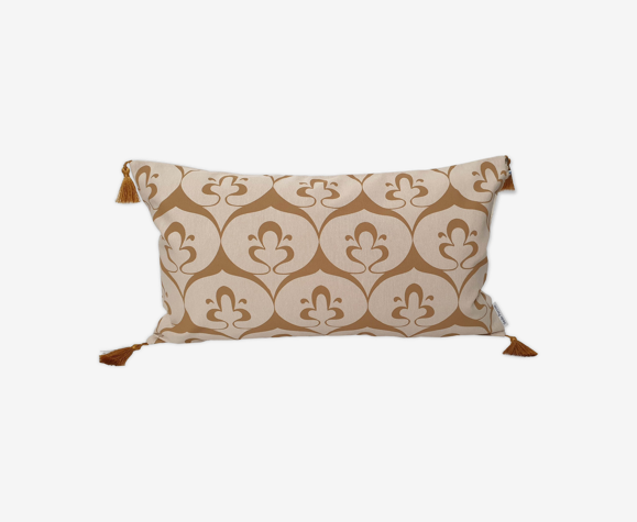 Housse de coussin ottoman beige / ocre havane - 30 x 50