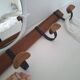 Wooden and metal wall hook