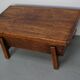 Table basse en pin rustique, style ferme français du début du 20e siècle