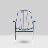 Pair of openwork iron armchairs, 1960s