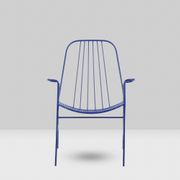 Pair of openwork iron armchairs, 1960s