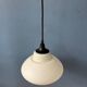 Mid-century milk glass pendant light attributed to Louis Kalff
