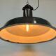 Large Industrial Grey Enamel Factory Lamp with Cast Iron Top, 1960s