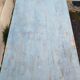 Antique table with spindle legs, patinated in celadon blue – solid wood – 19