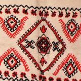 Moroccan carpet white - 131 x 237 cm