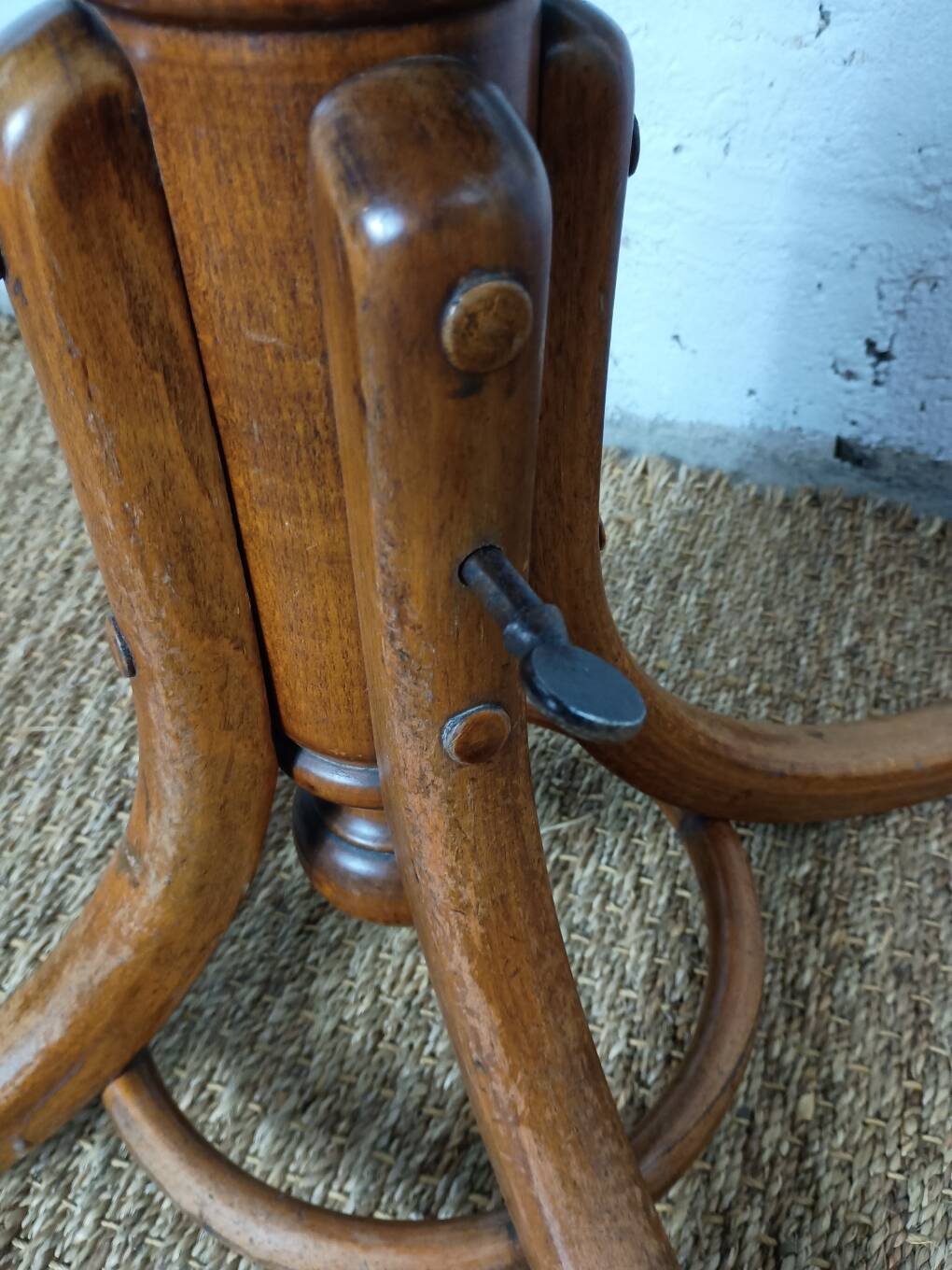 Fischel swivel armchair or office chair, bent beech, late 19th century