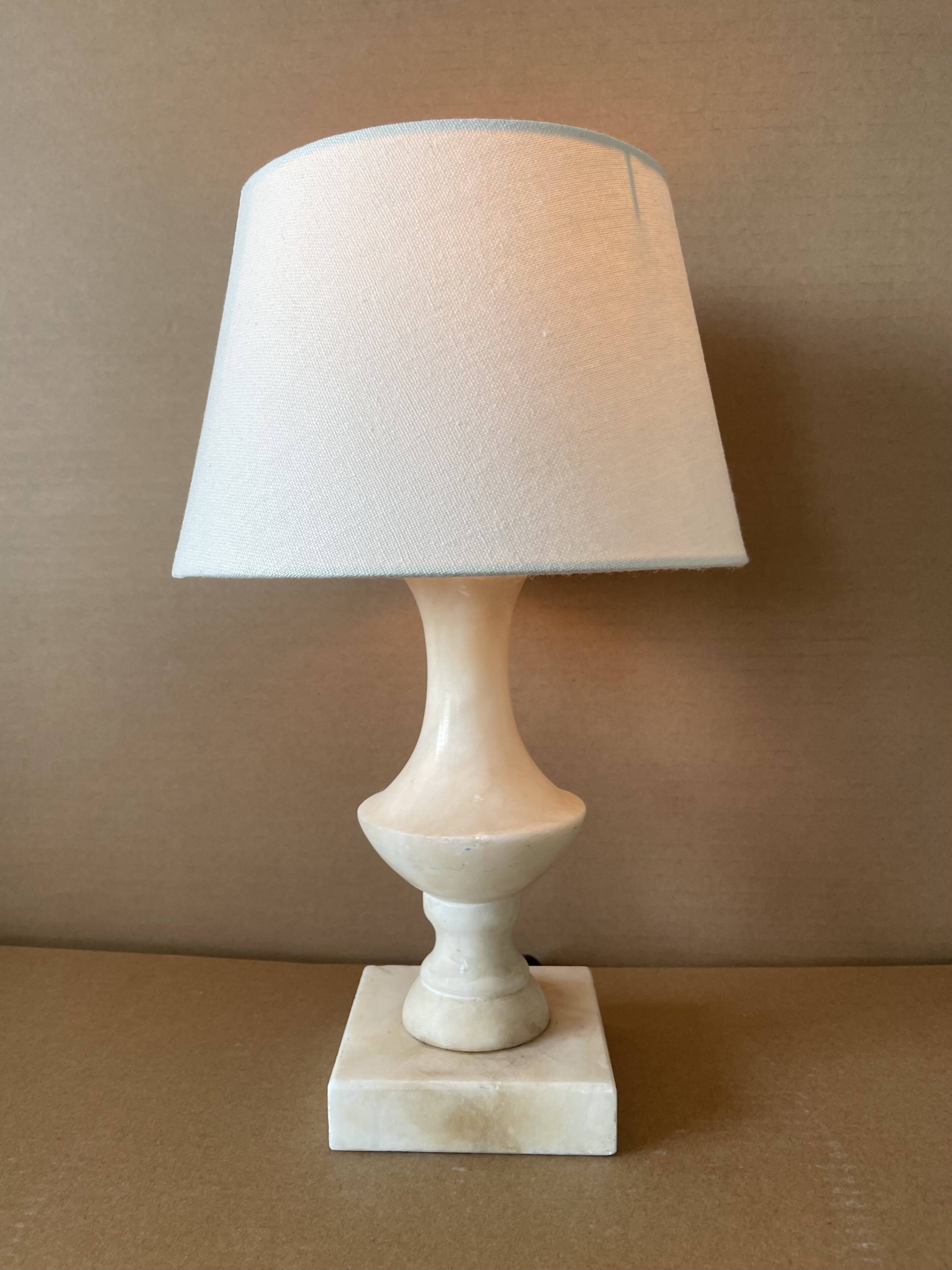 Old alabaster table lamp