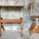Adjustable Modernists desk and children's chair - Ets. Levant & Godefroy - design 1950