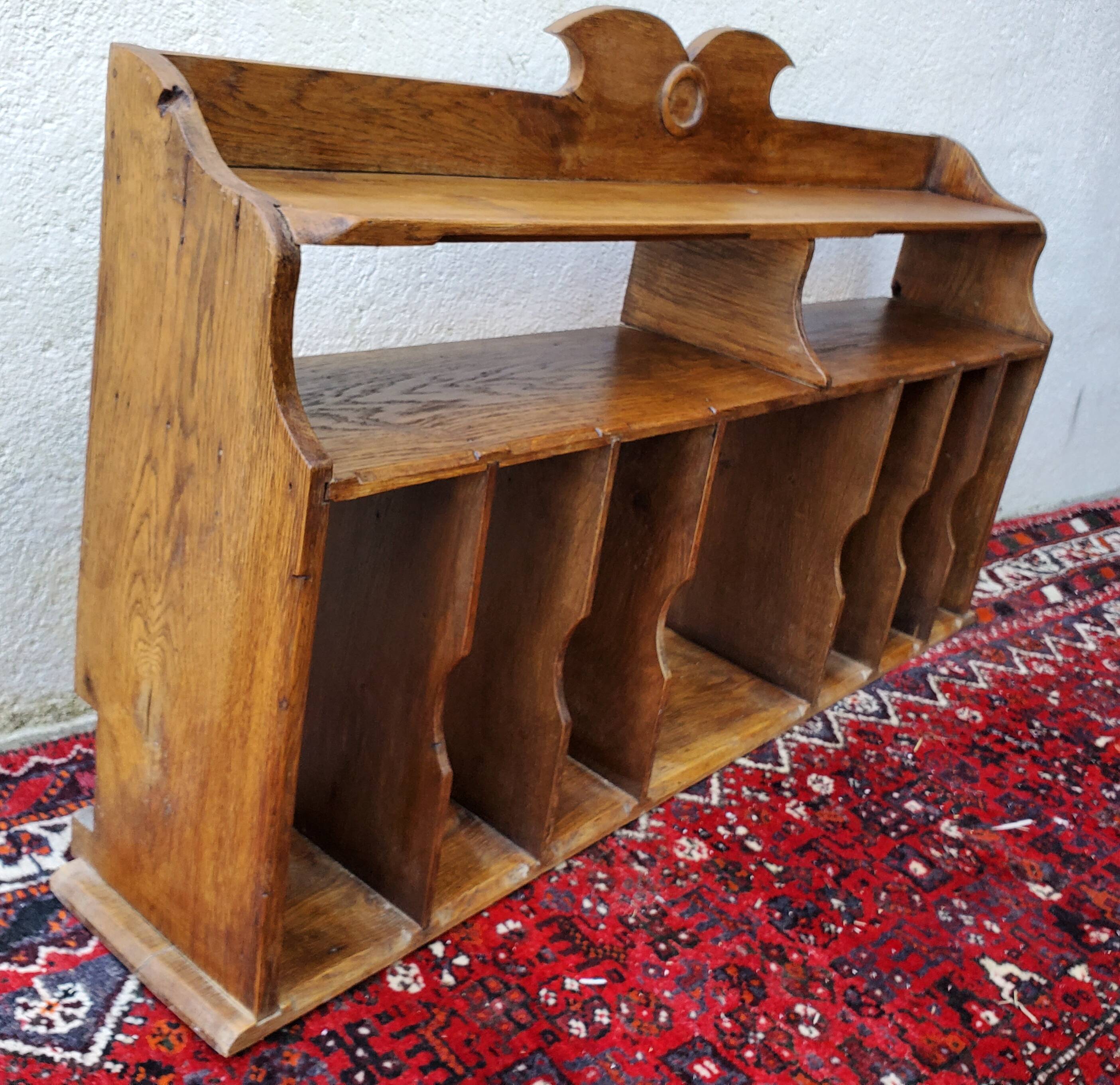 Oak bin shelf