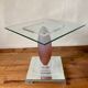 Selette table d’appoint design verre roche bobois