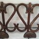 Vintage wooden rattan coat rack bamboo hat rack