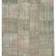 Handmade anatolian overdyed 176 cm x 243 cm grey patchwork rug