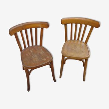 Duo of bistro chairs