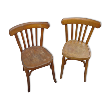 Duo of bistro chairs