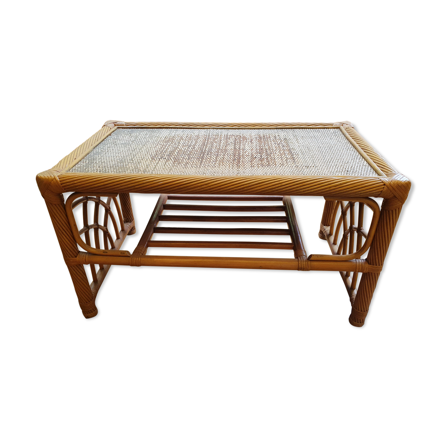 Rattan coffee table
