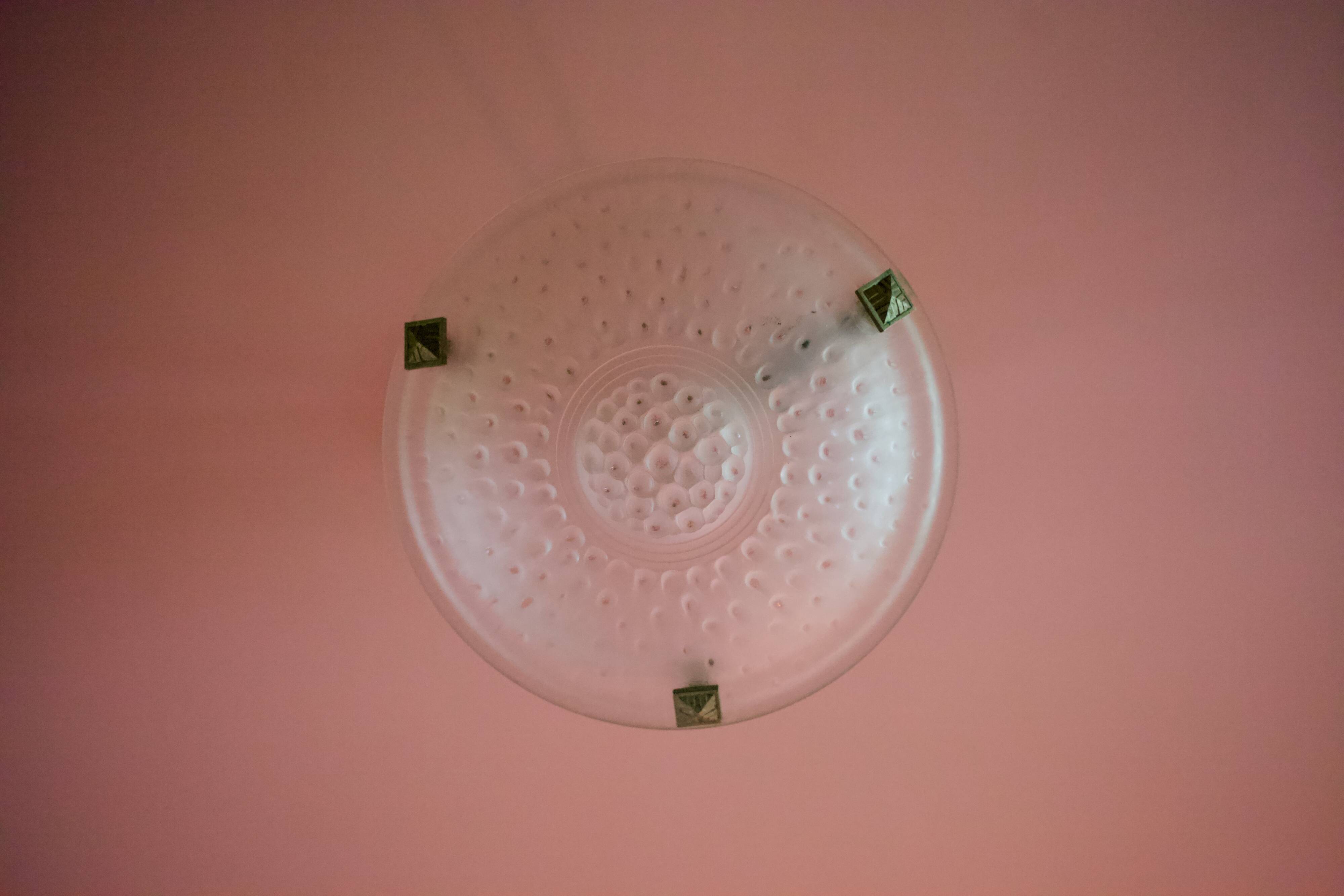 Chandelier signed Muller Frères Lunéville, Art Deco suspension, nickel-plated bronze chandelier, ceiling lamp,