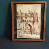 Watercolour signed Borgetto