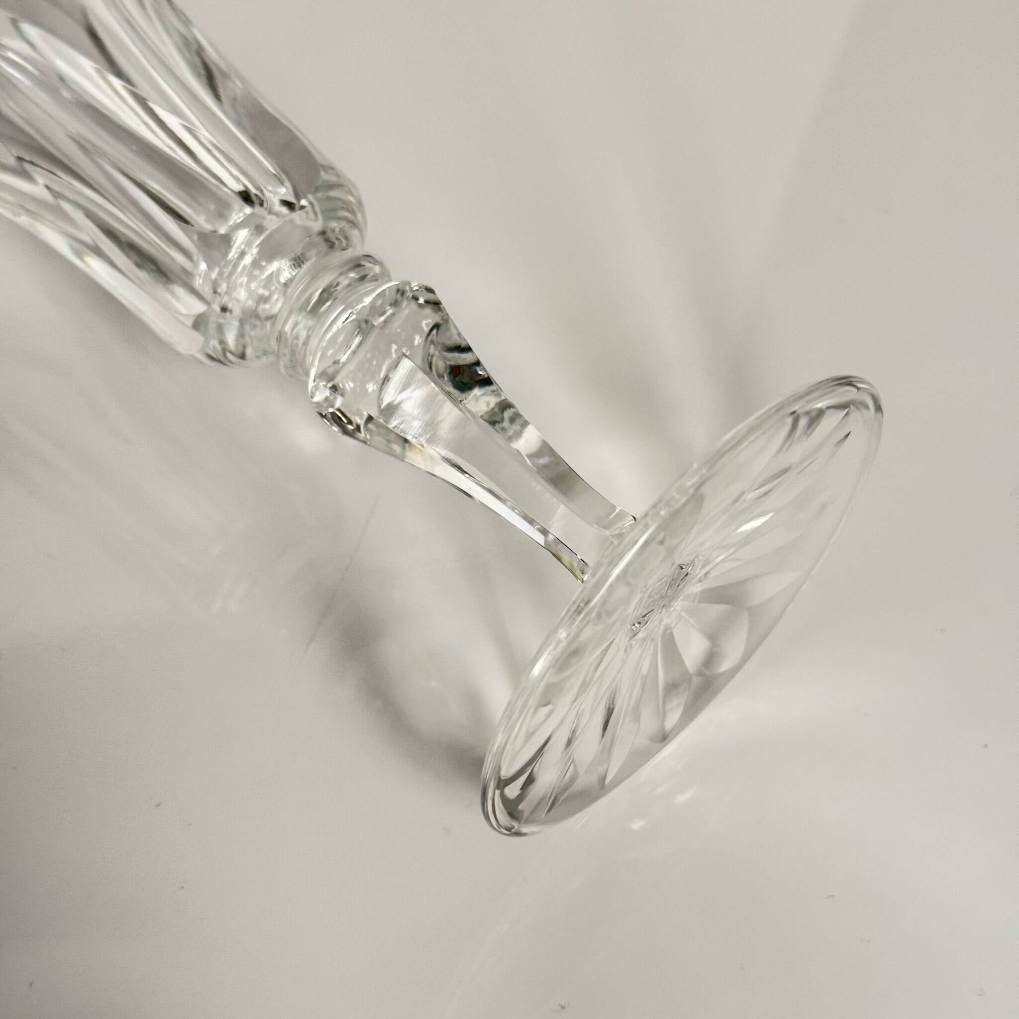 6 Saint-Louis Crystal Champagne Flutes | Camargue Model | 20th Century