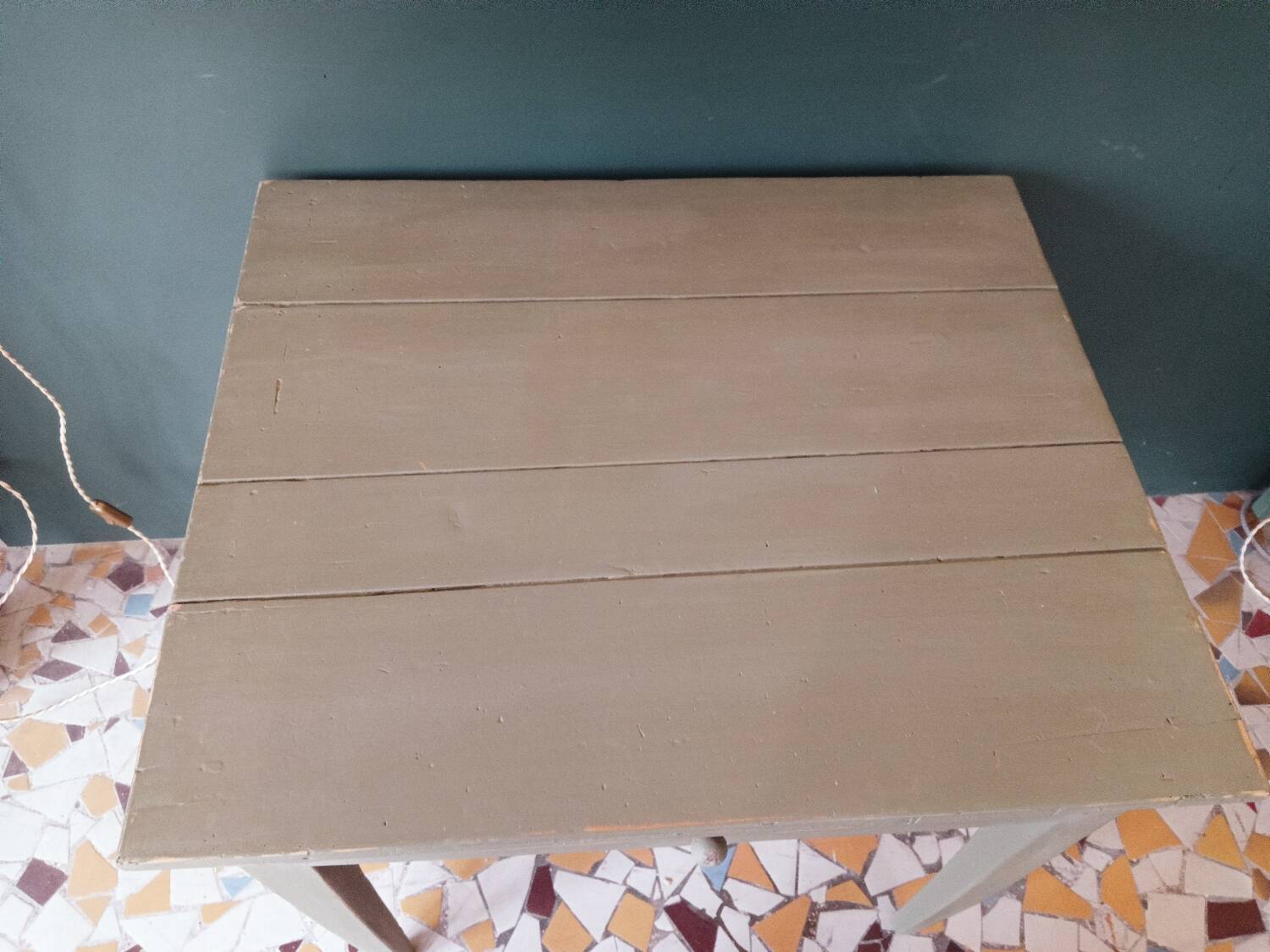 Farm table revisited in khaki