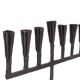 7-branch wrought iron Menorah candle holder, 1950s
