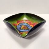 Black and Green Ceramic Vide Poche by Giovanni Poggi for San Giorgio