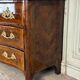 Louis XV chest of drawers in veneer and gilded bronze, Rance marble, 18th century