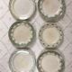 Lot 6 mismatched iron earth dessert plates