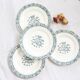 4 assiettes plates terre de fer, motif François Ier, Salins, France