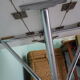 Formica foldable table, chrome feet - 60s