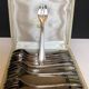 Set of 10 Christofle oyster forks in silver metal