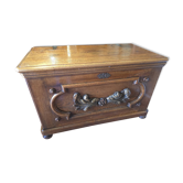 Carved oak chest