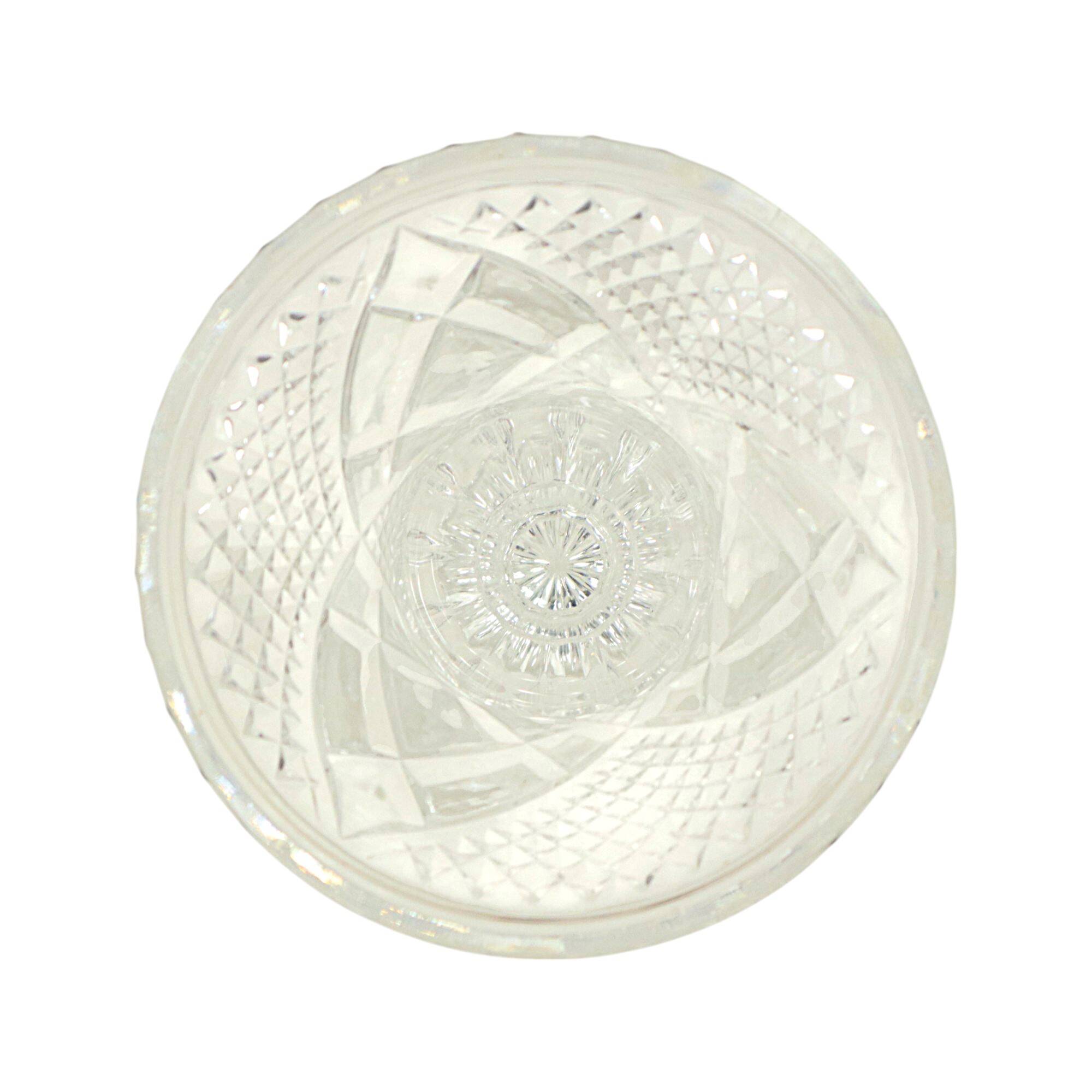 Vintage Vase Bohemian Crystal Diamond Pattern Medici 23cm