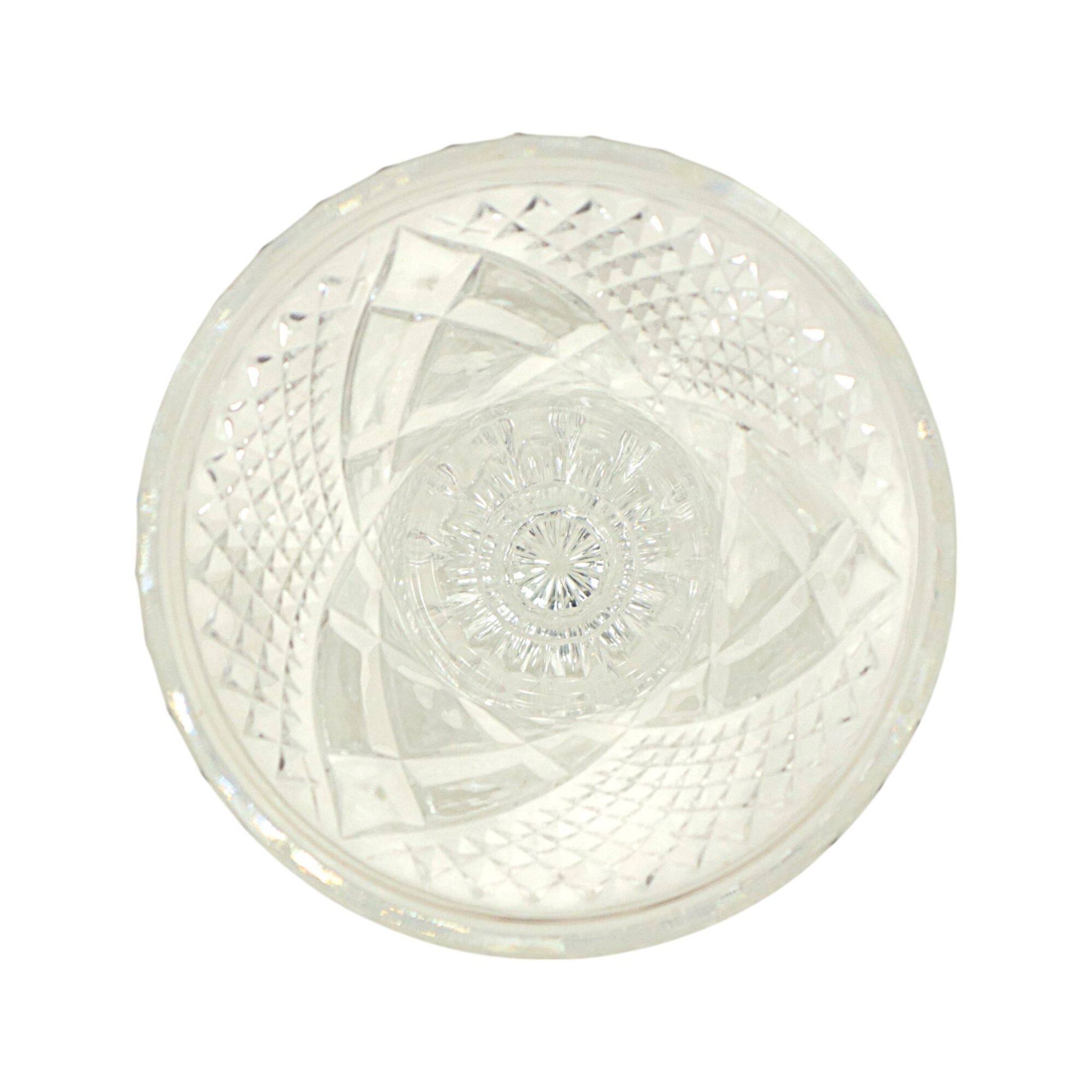 Vintage Vase Bohemian Crystal Diamond Pattern Medici 23cm