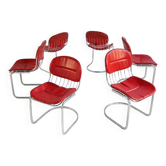 Chaises cantilever dans le style Rinaldi, Italie, années 1970.
