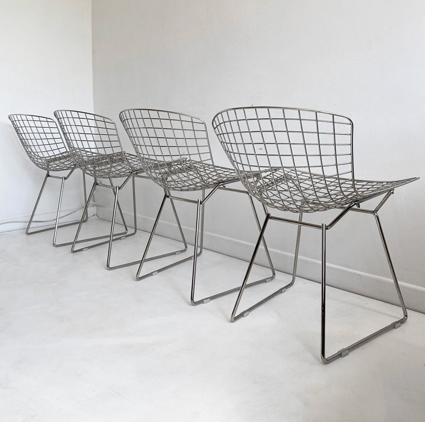 4 chairs by Bertoia Harry for Knoll, 1980