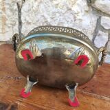 Old brass planter