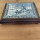Ceramic tile trivet and wooden frame with Dutch windmill.