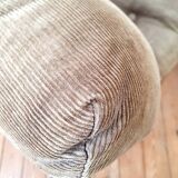 Vintage tubular chrome and velvet armchair