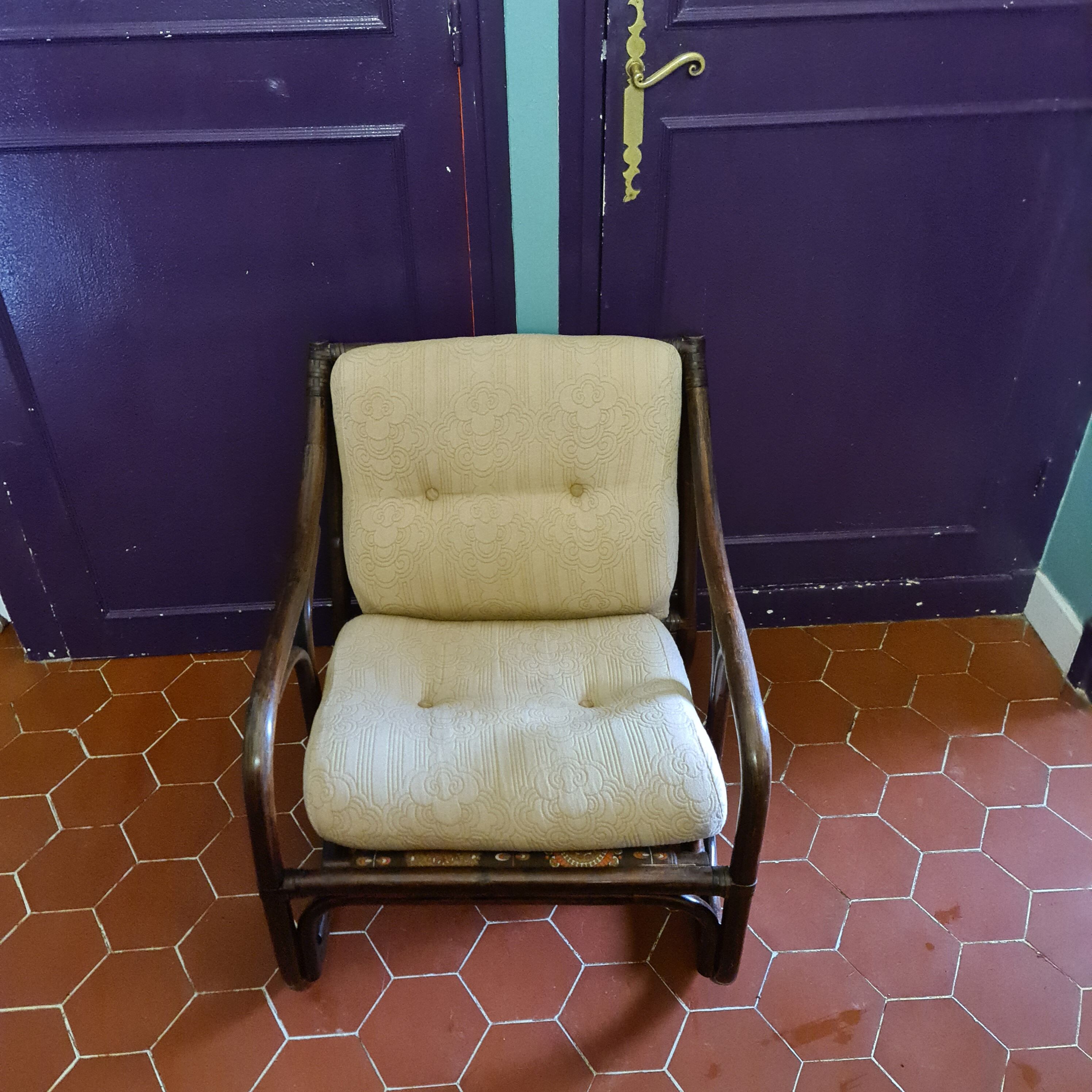 Bamboo armchair circa 1970