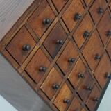 Vintage dutch oak jewelers / watchmakers cabinet, circa 1930