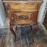 Louis XV bedside table in solid walnut