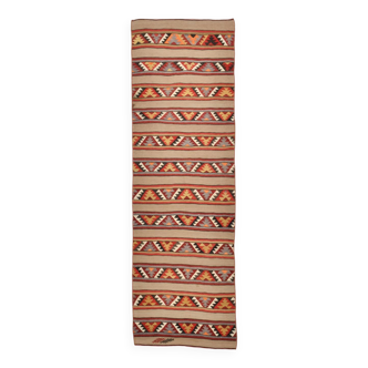 Tapis couloir kilim vintage – Tissage artisanal d'Anatolie, années 60