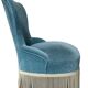 Paire de fauteuils crapaud velours bleu 1970