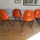 4 Chaises Charles & Ray Eames Herman Miller DSW orange