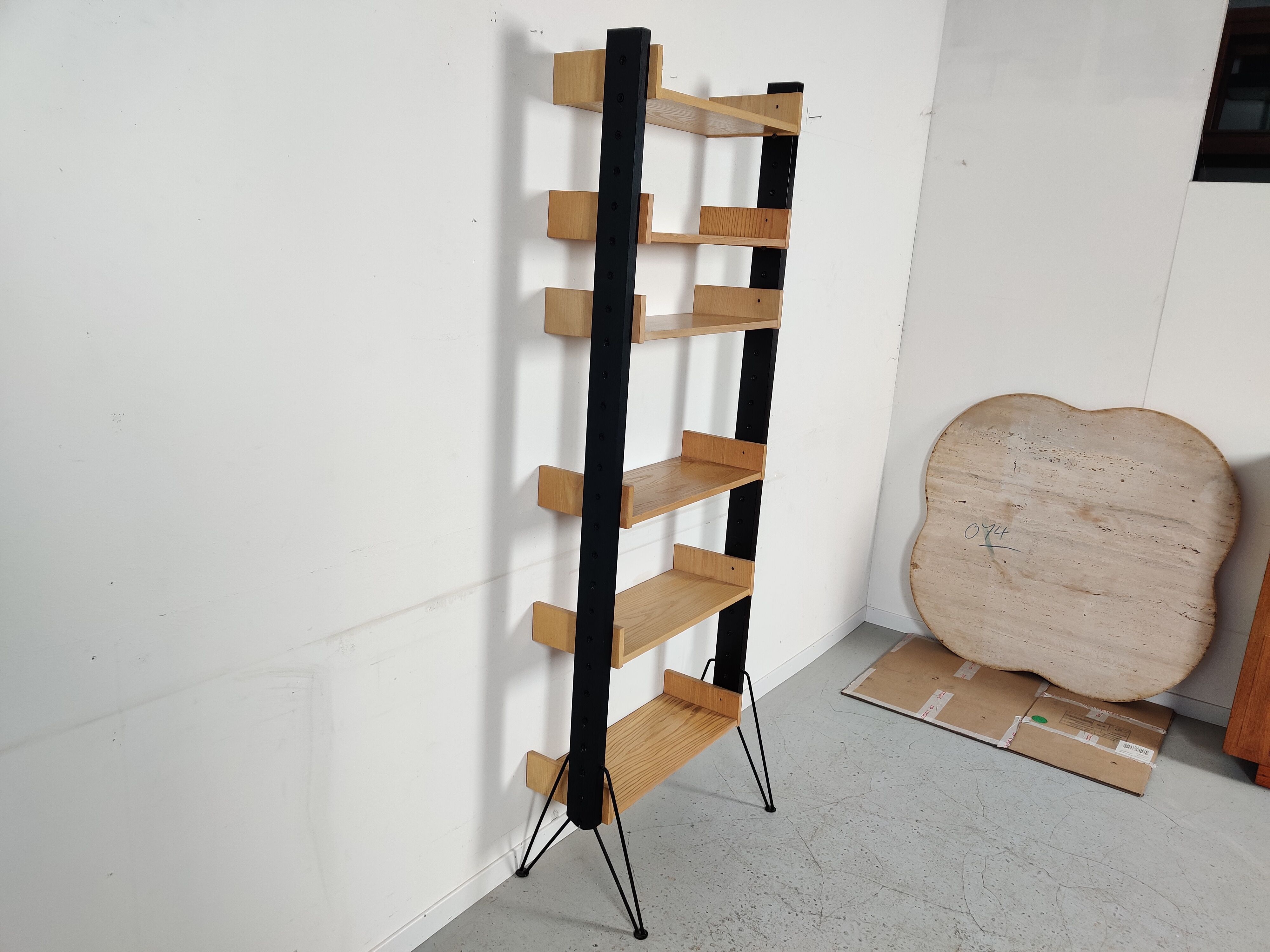 Scandinavian freestanding modular bookcase, 60s