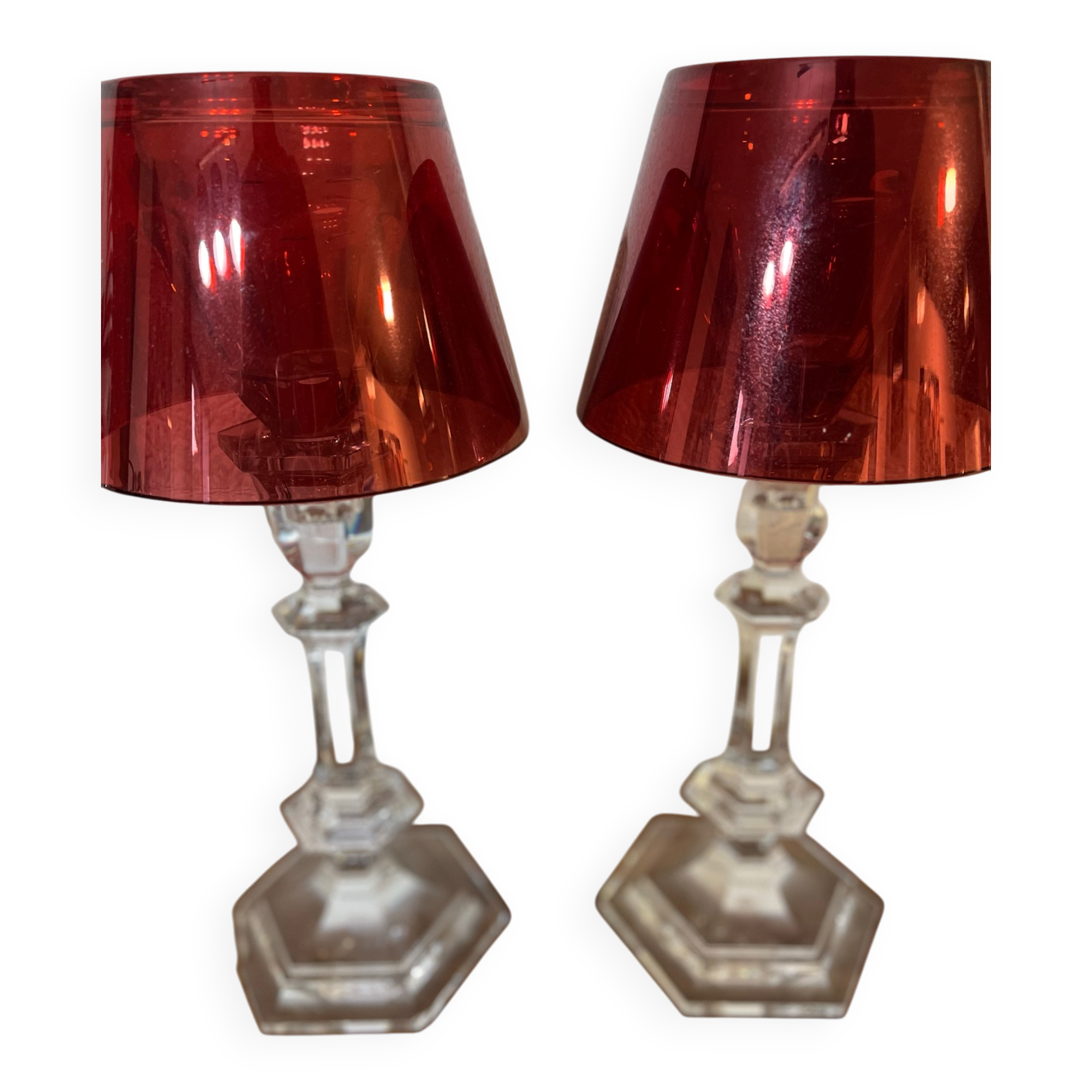 Baccarat Candle Holder Pair