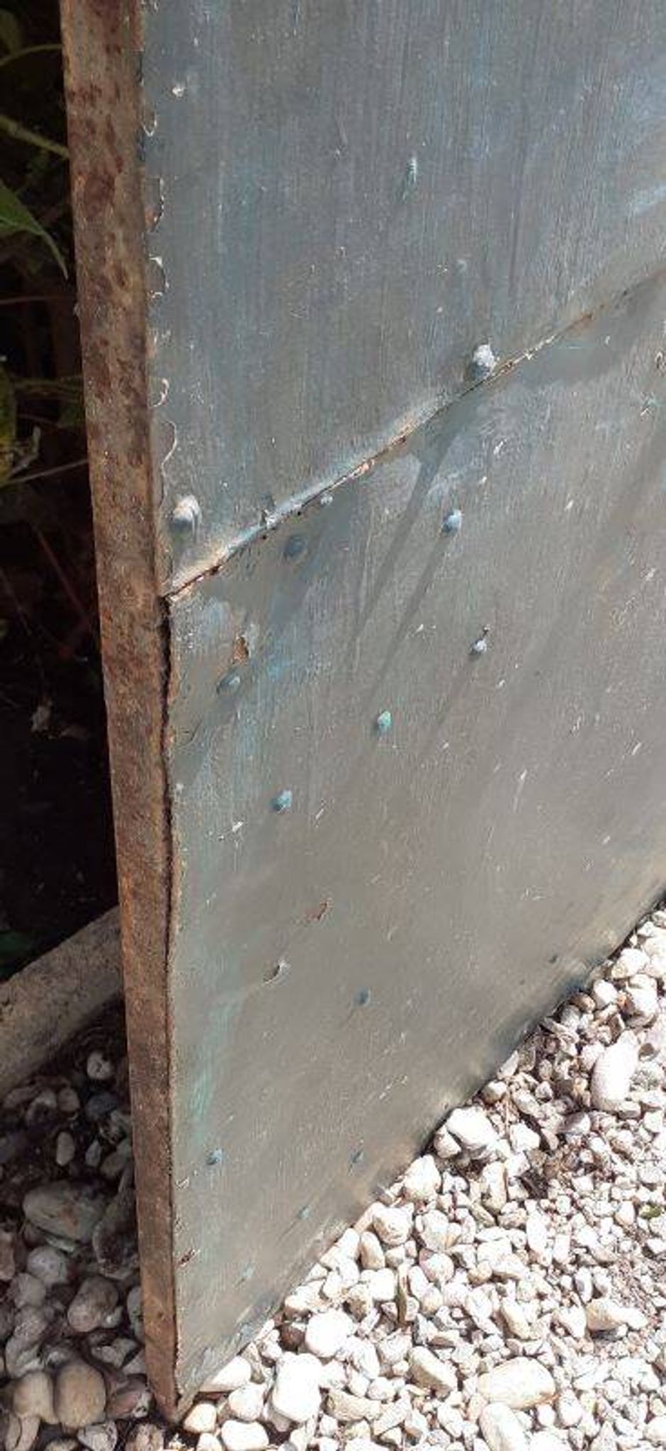 Solid gate, garden iron, H227x110cm, old, exterior door